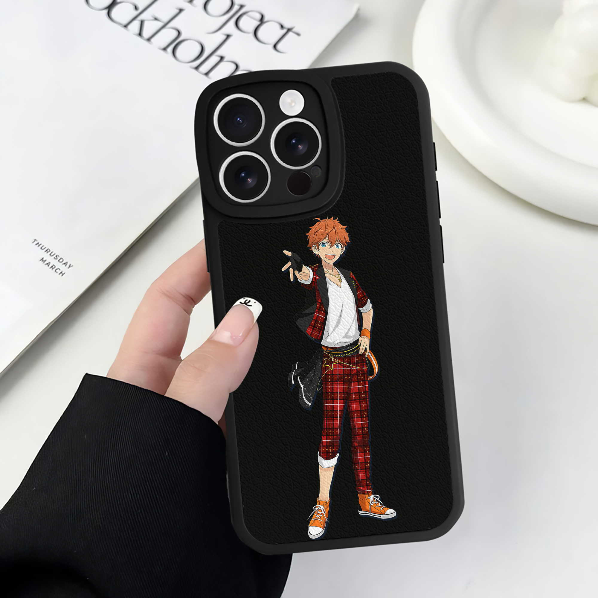 （画像用） あんさんぶるスターズ! Ensemble Stars 【iPhone 16シリーズ対応】シリコンスマホケース（レザー調） 材質：シリコン